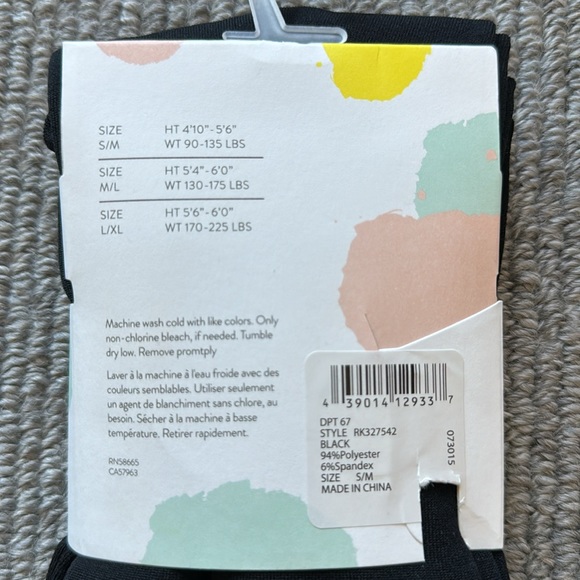 Shimera Fleece Lined Footless Tights S/M - Picture 3 of 4